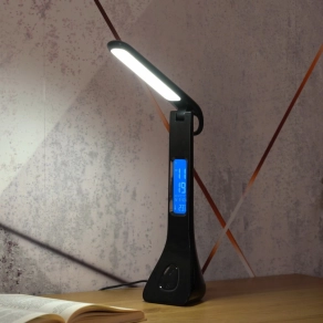  Dátumkijelzős asztali LED lámpa állítható fényerővel - Amato Rábalux 74041, fényerősség szabályzó, érintőkapcsolós, 4000 K, 340 lm, 7 W