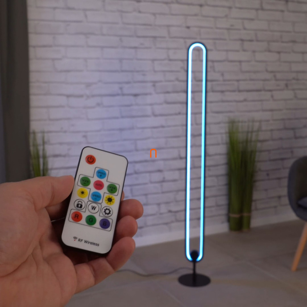 Távirányítós RGB LED állólámpa változtatható színekkel, 125 cm, memória funkcióval - Barto-RGB Rábalux 74051változtatható szín, 19 W