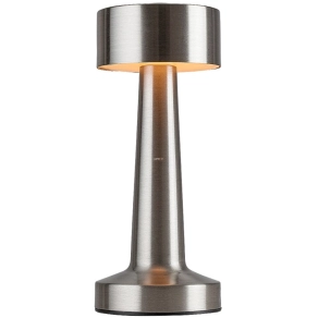   Hordozható asztali LED lámpa ezüst színben, 21 cm - Senan Rábalux 74208, érintőkapcsolós, tölthető, 1200mAh, 3000-4000-6000 K, 40 lm, 2,7 W, 5 V