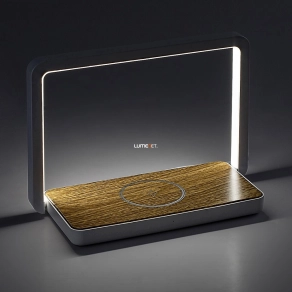   Telefontöltős asztali LED lámpa 14 cm - Buldus Rábalux 76005, USB, fényerősség szabályzó, telefontöltővel, érintőkapcsolós, 3000 K, 160 lm, 4 W