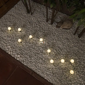   LED-es erdei gomba füzér, földbe szúrható, napelemes 10db/szett - Skadar Rábalux 77007