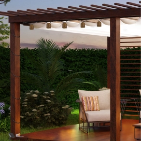   Rattan hatású LED dekor fényfüzér, napelemes, 5m - Rupit Rábalux 77047