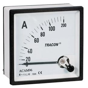 Tracon AC Ampermérő 96×96 mm, 30 A - ACAM96-30