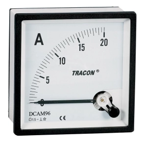   Tracon analóg egyenáramú ampermérő közvetlen méréshez 72x72mm - DCAM72-20