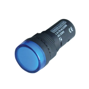 LED-es jelzőlámpa, kék 230V AC/DC, d=16mm LJL16-BE Tracon