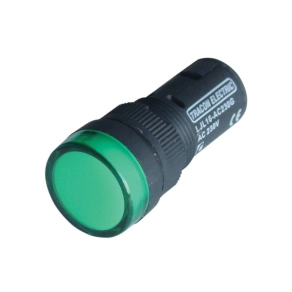 Jelzőlámpa zöld LJL16-GA 12V AC/DC 16mm Led Tracon