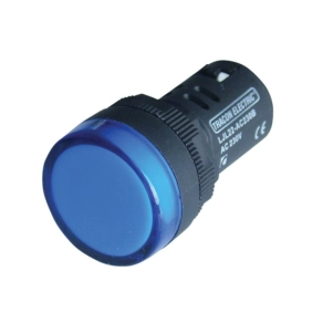 Jelzőlámpa kék LJL22-BE 230V AC/DC 22mm Led Tracon