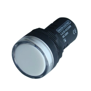 Jelzőlámpa fehér LJL22-WD 48V AC/DC 22mm Led Tracon