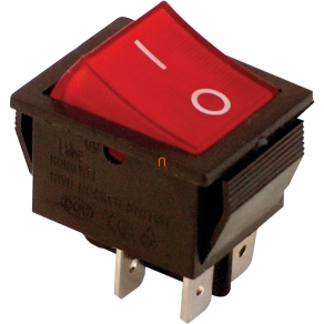   Készülékkapcsoló, vil, BE-KI, piros, 2P, 250V AC, 16(6)A TES-42 Tracon