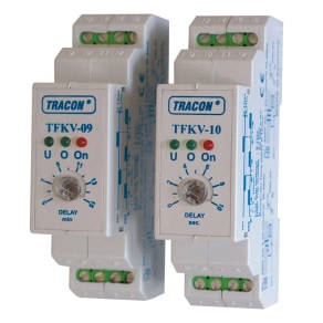   Védőrelé, feszültségfigyelő 1 és 3 fázisra, beáll. késl. TFKV-10 Tracon, Umin=160V, 0-10s, 5A/250V AC