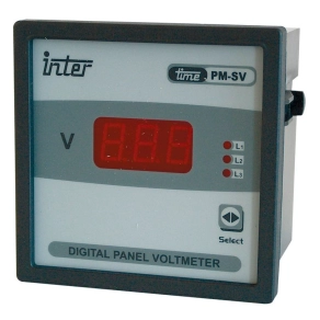   Tracon digitális 3 fázisú váltakozó áramú voltmérő, direkt 72×72mm,500V - ACVMD-K-72-500