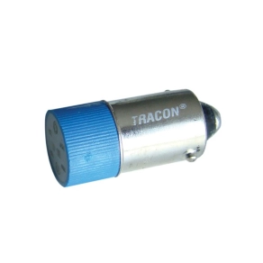   LED-es jelzőizzó, kék 230V AC/DC, Ba9s NYGL-ACDC230B Tracon