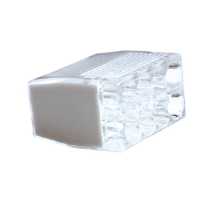   Tracon csavar nélküli vezeték összekötő, átlátszó/szürke 8×0,5-2,5mm2, 16A - RVO2,5-8