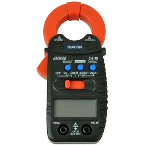 Tracon digitális lakatfogó DCV,ACV,ACA 200A, OHM - EM306B