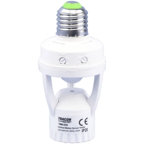   Mozgásérzékelő adapter, infra, E27 foglalatba 120fok, maximum 9 m, 10 s-5 min, 3-2000 lux TMB-E50 Tracon