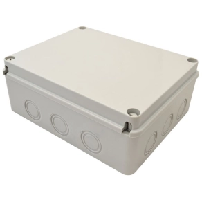   Tracon elektronikai doboz, világos szürke, teli fedéllel 250×200×90, IP67 MED25209