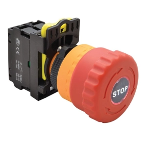   Tracon vészgomb világító reteszelt piros 1×NC 5A/230V AC-15 40mm IP65 LED 230V AC/DC - NYG3-ETLR