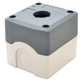   Tracon összeállított tokozat nyomógombokhoz, szürke, 1-es 22,5mm,IP65 NYGD-1GR