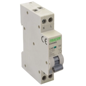   Tracon kombinált védőkapcsoló 1B 6A 30mA 1 modul 6kA EVOKEB603