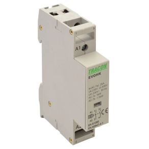  Tracon installációs kontaktor 1 Mod, 1×NO+1×NC, 25A - EVOHK2-25V
