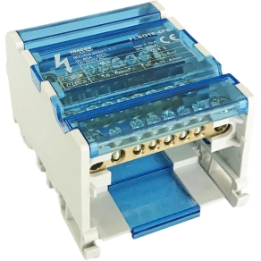   Moduláris elosztóblokk nyitható fedéllel 1x16(10)mm2, 5×10(6) mm2 80A FLSO16-4P6 Tracon