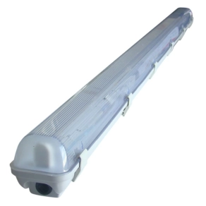   Védett lámpatest LED csövekhez, egyoldalas betáp TLFVLED106 Tracon 230 V, 50 Hz, G13, 600 mm, IP65, ABS/PC