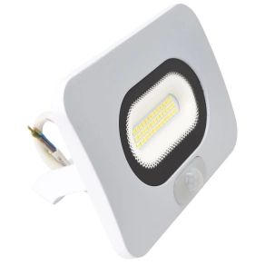   Fehér SMD fényvető mozgásérzékelővel 30W, 4000K, IP65, 2700lm, 110fok, 3-10m RSMDLFM30 Tracon