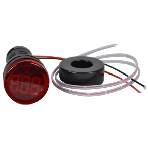   Tracon árammérő, LED jelzőfény, piros 1-100A, d=22mm - NYG3-AR