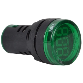   Tracon feszültségmérő, LED jelzőfény, zöld 24-500VAC, d=22mm NYG3-VG