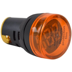   Tracon feszültségmérő, LED jelzőfény, sárga 24-500VAC, d=22mm - NYG3-VY