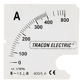   Tracon skálalap ACAM72-5 alapműszerhez 0 - 15 (30) A - SCALE-AC72-15/5A