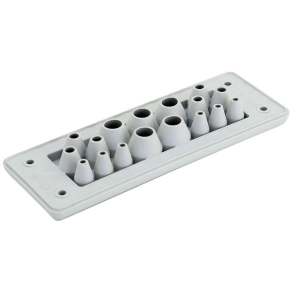   Elosztószekrény kábelbevezető, gumi, 17db kábelhez 153x56x19mm EKBV-24 IP65 Tracon