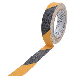   Tracon csúszást csökkentő jelölőszalag, sárga-fekete 5mx25mm - SRTYB25