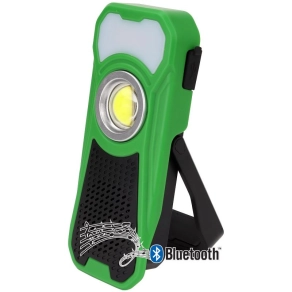   Akkumulátoros LED kézi lámpa Bluetooth hangszóróval 10/3W, 6000K, 3.7V 3000mAh STLBT10W Tracon
