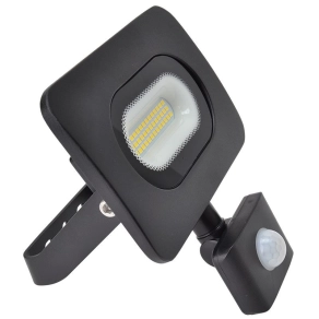   Fekete SMD fényvető mozgásérzékelővel 20W, 4000K, IP65, 1500lm, 120fok, 3-10m RSMDLM20H Tracon