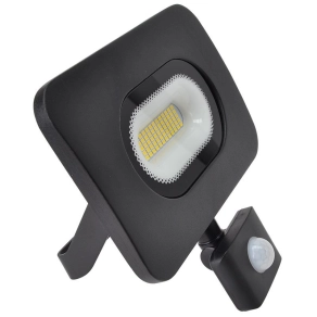   Fekete SMD fényvető mozgásérzékelővel 30W, 4000K, IP65, 2700lm, 120fok, 3-10m RSMDLM30H Tracon