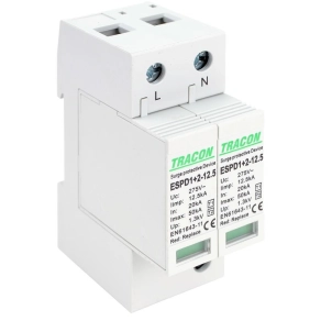   Tracon AC típusú T1+T2 túlfeszültség levezető cserélhető betéttel ESPD1+2-12.5-2P