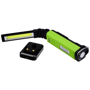   Tracon akkumulátoros LED kézi lámpa 10/5W, 6000K, 3,7V, 2000mAh, 600/200lm, 3h, STLC10W