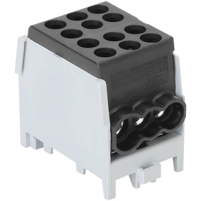   Tracon főáramköri leágazó kapocs, sínre szerelhető, fekete 2,5-25mm2 101A - FLECU-25-16-3F