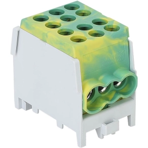   Tracon főáramköri leágazó kapocs, sínre szerelhető, zöld/sárga 2,5-25mm2 101A - FLECU-25-16-3ZS