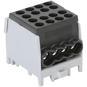   Tracon főáramköri leágazó kapocs, sínre szerelhető, feket 2.5-25mm2, 101A - FLECU-25-16-4F