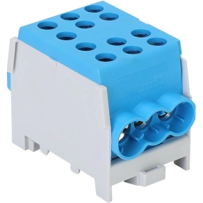   Tracon főáramköri leágazó kapocs, sínre szerelhető, kék 6-35mm2, 125A - FLECU-35-25-3K