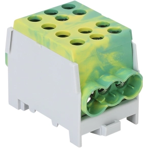  Tracon főáramköri leágazó kapocs, sínre szerelhető, zöld/sárga 6-35 mm², 125 A - FLECU-35-25-3ZS