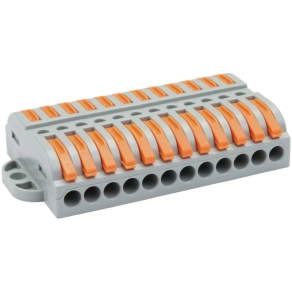   Tracon csavar nélküli vezeték összekötő, toldó nyitható, 0,5-4mm2, 32A, 12p, OVOFT1212