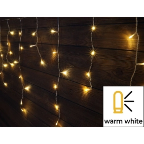   Karácsonyi jégcsap fényfüggöny, kültéri/beltéri, 230VAC, 5+10M, 250LED, 6W, 2600-2700K, IP44 CHRIOB10WW Tracon