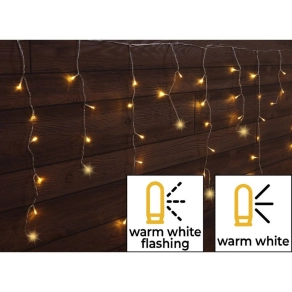   Karácsonyi sziporkázó jégcsap fényfüggöny, kültéri/beltéri, 230VAC, 5+10M, 250LED, 6W, 2600-2700K, IP44 CHRIOSW10WW Tracon