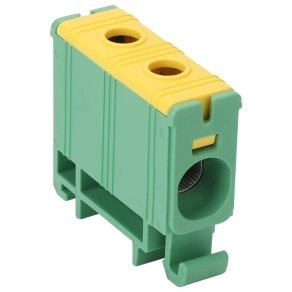   Tracon főáramköri leágazó kapocs, sínre szerelhető, zöld-sárga 2.5-35mm2, 135A - FLEAL-35/1ZS