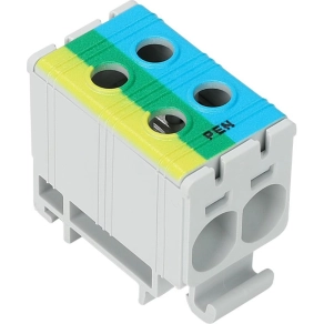   Tracon főáramköri leágazó kapocs, sínre szerelhető, kék-zöld-sárga 2.5-35mm2, 135A - FLEAL-35/2KZS