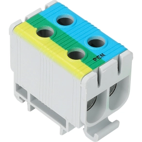   Tracon főáramköri leágazó kapocs, sínre szerelhető, kék-zöld-sárga 6-50 mm² 160 A - FLEAL-50/2KZS
