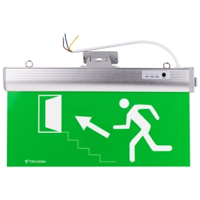   Élvilágítós LED kijáratjelző ragasztható piktogramokkal 3×LED, 3h, 3,7V / 100mA Exit-04-J Tracon